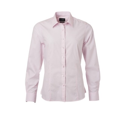 Camicie Ladies' Shirt Longsleeve Poplin colore light-pink taglia XS