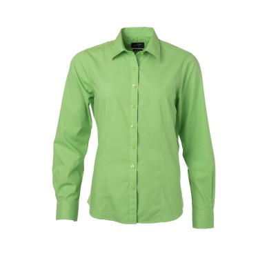 Camicie Ladies' Shirt Longsleeve Poplin colore lime-green taglia XS