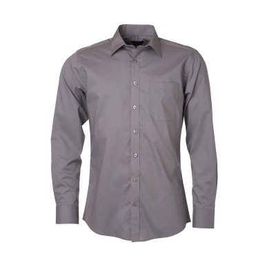 Camicie Men's Shirt Longsleeve Poplin colore steel taglia S