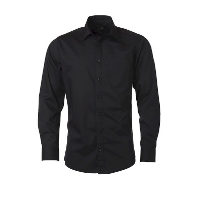 Camicie Men's Shirt Longsleeve Poplin colore black taglia S
