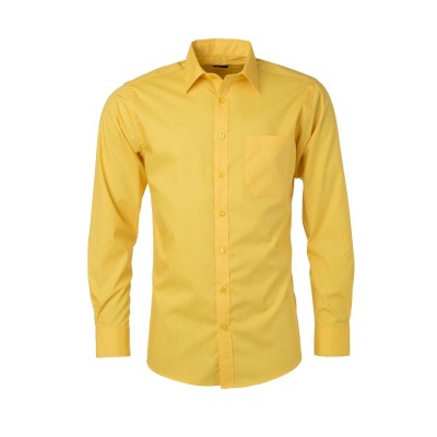 Camicie Men's Shirt Longsleeve Poplin colore yellow taglia S