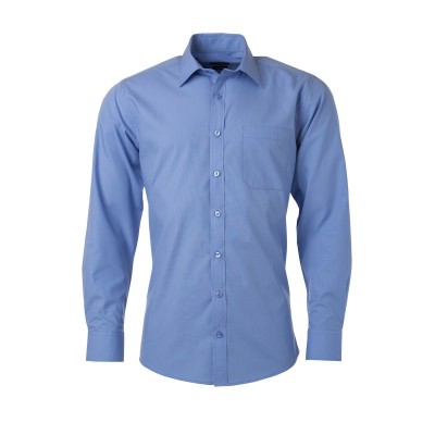 Camicie Men's Shirt Longsleeve Poplin colore aqua taglia S