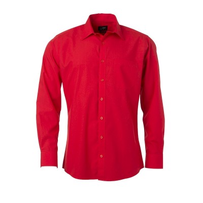 Camicie Men's Shirt Longsleeve Poplin colore tomato taglia S