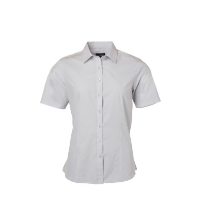 Camicie Ladies' Shirt Shortsleeve Poplin colore light-grey taglia XS