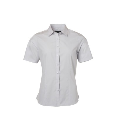 Camicie Ladies' Shirt Shortsleeve Poplin colore light-grey taglia M