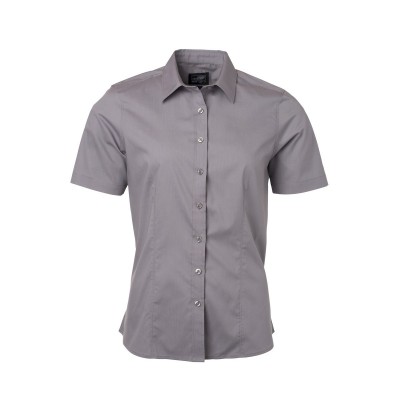 Camicie Ladies' Shirt Shortsleeve Poplin colore steel taglia XS