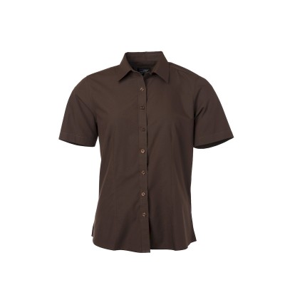 Camicie Ladies' Shirt Shortsleeve Poplin colore brown taglia XS