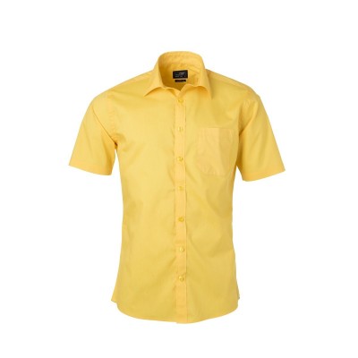Camicie Men's Shirt Shortsleeve Poplin colore yellow taglia S