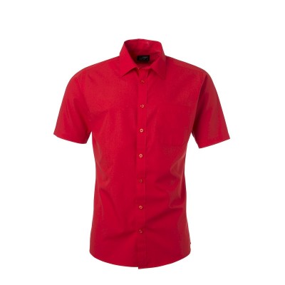 Camicie Men's Shirt Shortsleeve Poplin colore tomato taglia S