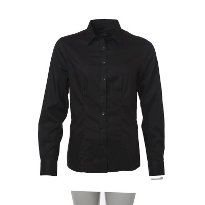 Camicie Ladies' Shirt Longsleeve Micro-Twill colore black taglia XS