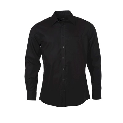 Camicie Men's Shirt Longsleeve Micro-Twill colore black taglia S