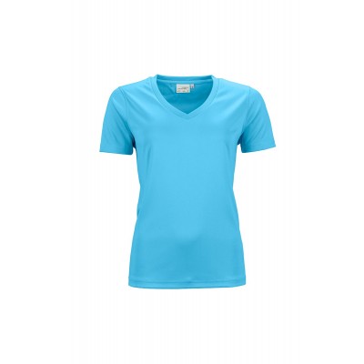 T-Shirt Ladies' Active-V colore turquoise taglia XS