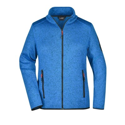 Pile Ladies' Knitted Fleece Jacket colore royal melange/red taglia S