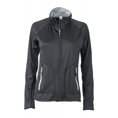 Felpe Ladies' Stretchfleece Jacket colore black/silver taglia S