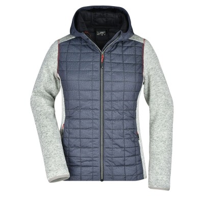 Giacche Ladies' Knitted Hybrid Jacket colore light-melange/anthracite-melan taglia XXL