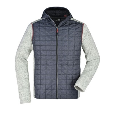 Giacche Men's Knitted Hybrid Jacket colore light-melange/anthracite-melan taglia XXL