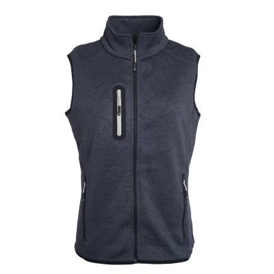 Giacche Ladies Knitted Fleece Vest colore dark-grey-melange/silver taglia XXL