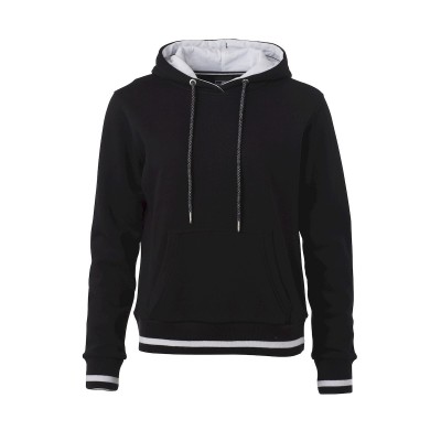 Felpe Ladies' Club Hoody colore black/white taglia S