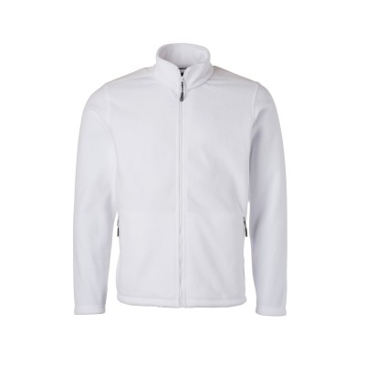 Pile Men's Fleece Jacket colore white taglia S