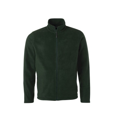 Pile Men's Fleece Jacket colore dark-green taglia S