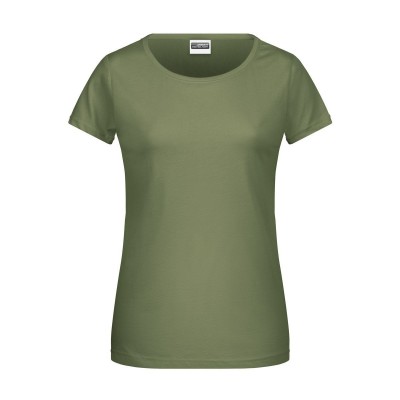 T-Shirt Ladies' Basic-T colore khaki taglia XS