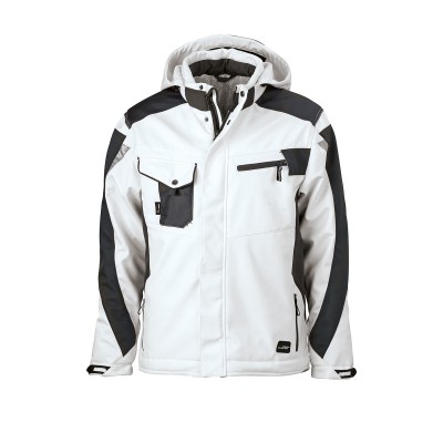 Giacche Craftsmen Softshell Jacket colore white/carbon taglia XS