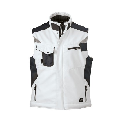 Giacche Craftsmen Softshell Vest colore white/carbon taglia S