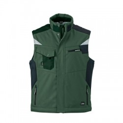 Giacche Craftsmen Softshell Vest colore dark-green/black taglia XL