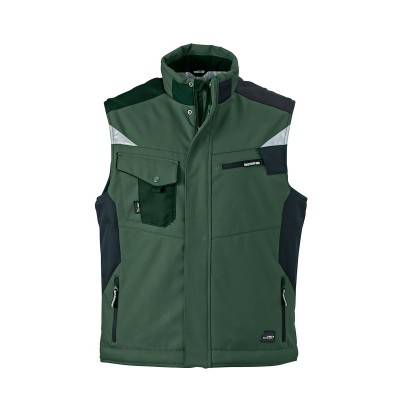 Giacche Craftsmen Softshell Vest colore dark-green/black taglia XXL