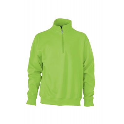 Felpe Workwear Half Zip Sweat colore lime-green taglia XXL