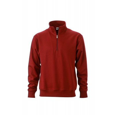 Felpe Workwear Half Zip Sweat colore wine taglia XS