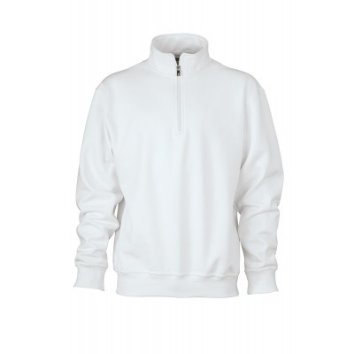Felpe Workwear Half Zip Sweat colore white taglia XL
