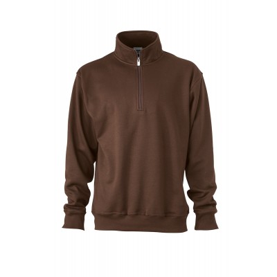 Felpe Workwear Half Zip Sweat colore brown taglia S