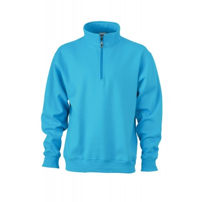 Felpe Workwear Half Zip Sweat colore turquoise taglia XXL