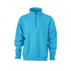 Felpe Workwear Half Zip Sweat colore turquoise taglia 3XL