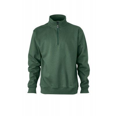 Felpe Workwear Half Zip Sweat colore dark-green taglia L
