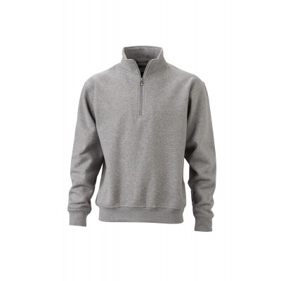 Felpe Workwear Half Zip Sweat colore grey-heather taglia L