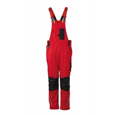 Pantaloni Workwear Pantsss With Bib colore red/black taglia 46