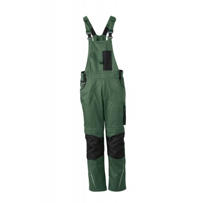 Pantaloni Workwear Pantsss With Bib colore dark-green/black taglia 56
