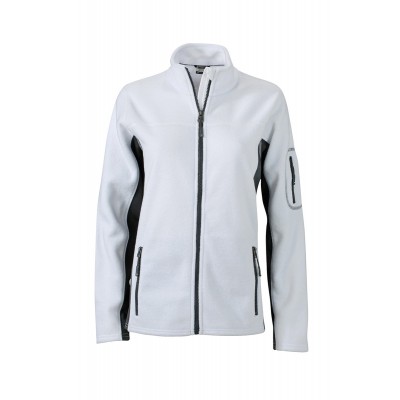 Pile Ladies' Workwear Fleece Jacket colore white/carbon taglia XS