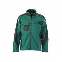 Giacche Workwear Softshell Jacket colore dark-green/black taglia 3XL