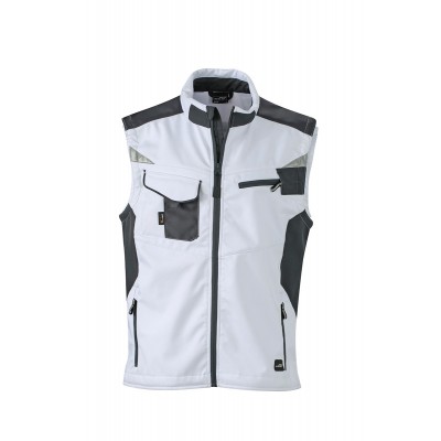 Giacche Workwear Softshell Vest colore white/carbon taglia XL