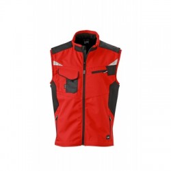 Giacche Workwear Softshell Vest colore red/black taglia XS