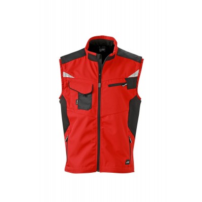 Giacche Workwear Softshell Vest colore red/black taglia M