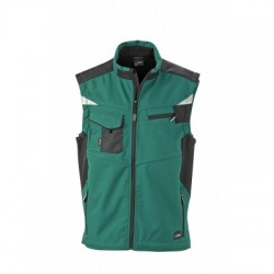 Giacche Workwear Softshell Vest colore dark-green/black taglia XXL
