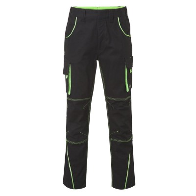 Pantaloni Workwear Pants-Level 2 colore black/lime-green taglia 48