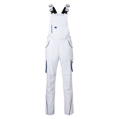 Pantaloni Workwear Pants with Bib-Level 2 colore white/royal taglia 44
