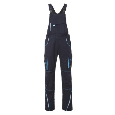 Pantaloni Workwear Pants with Bib-Level 2 colore navy/turquoise taglia 56