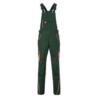 Pantaloni Workwear Pants with Bib-Level 2 colore dark-green/orange taglia 54