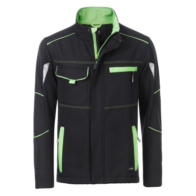 Soft shell Workwear Softshell Jacket-Level 2 colore black/lime-green taglia M